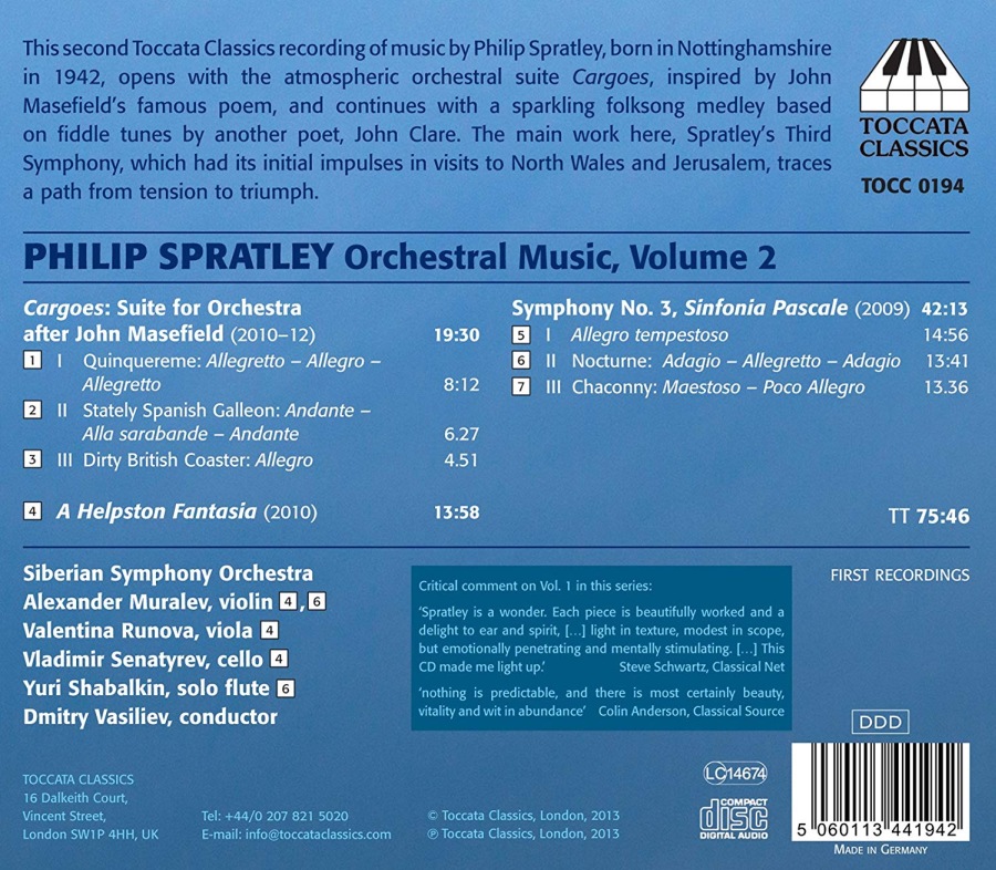 Spratley: Orchestral Music Vol. 2 - slide-1