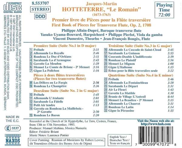 HOTTETERRE: Music for Flute vol. 1 - slide-1