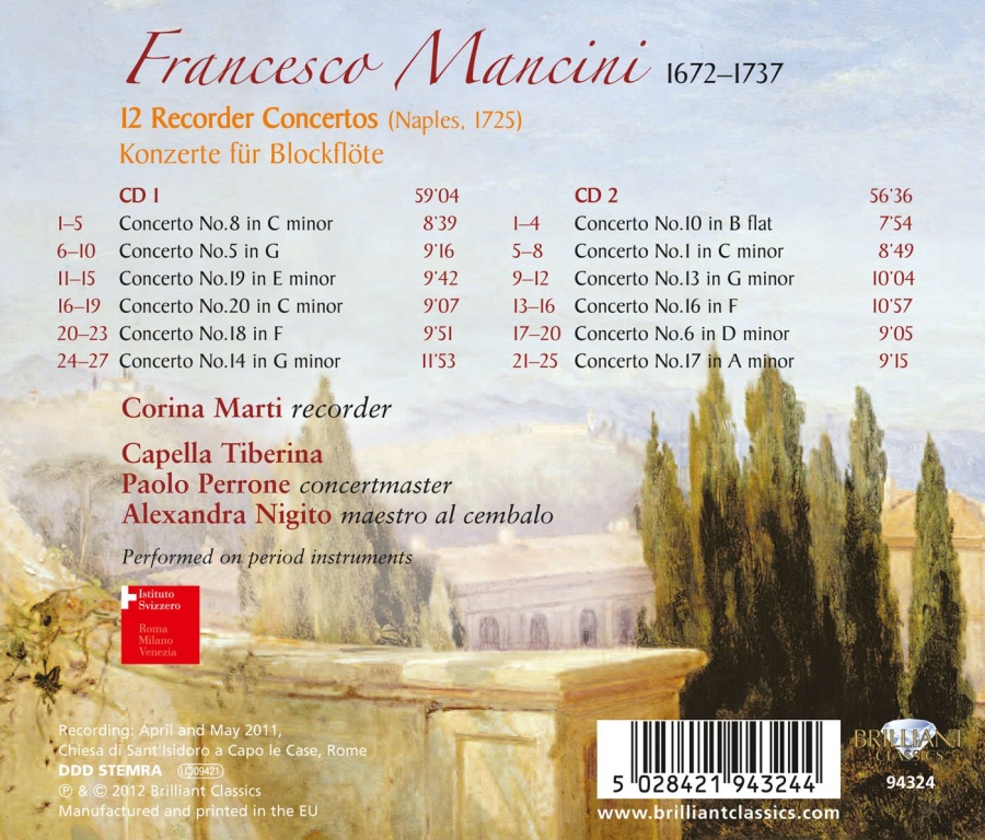 Mancini: 12 Recorder Concertos - slide-1