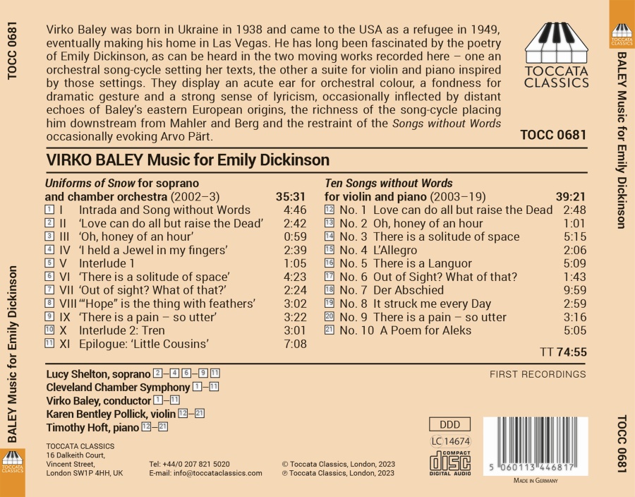 Baley: Music for Emily Dickinson - slide-1