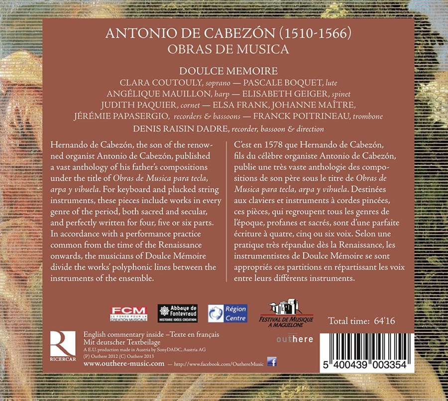 Cabezon: Obras de Musica + Verdelot, Créquillon, Willaert - slide-1