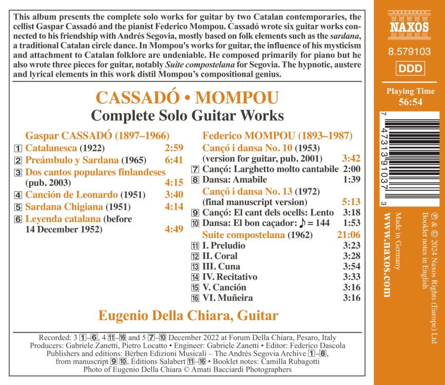 Cassadó & Mompou: Guitar Works - slide-1