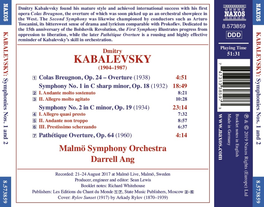 Kabalevsky: Symphonies Nos. 1 and 2 - slide-1