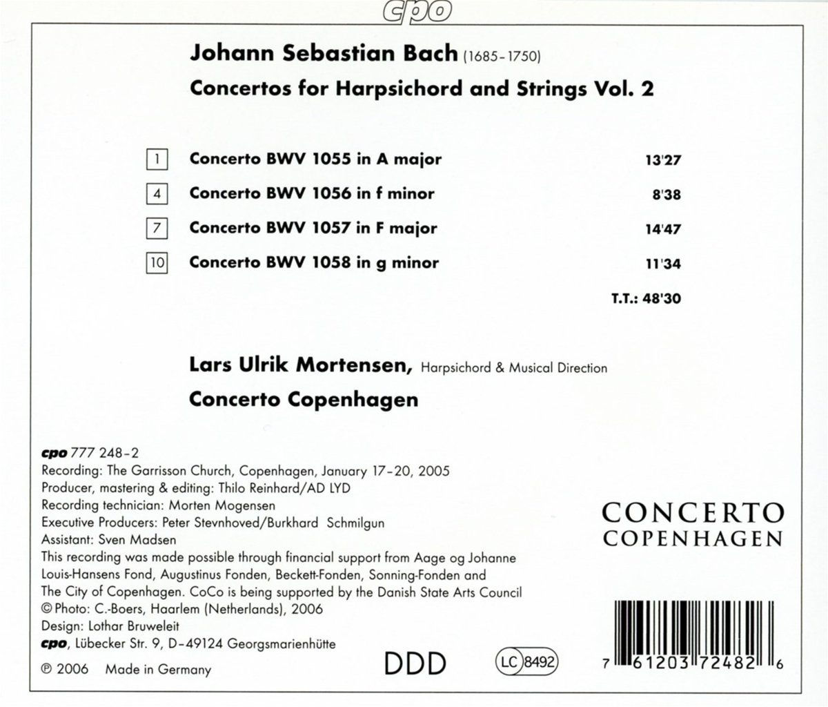 Bach J.S; Concertos for Harpsichord Vol. 2 - slide-1