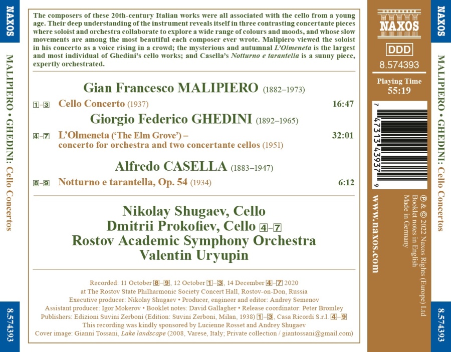 Malipiero: Cello Concerto; Ghedini: L’Olmeneta - slide-1