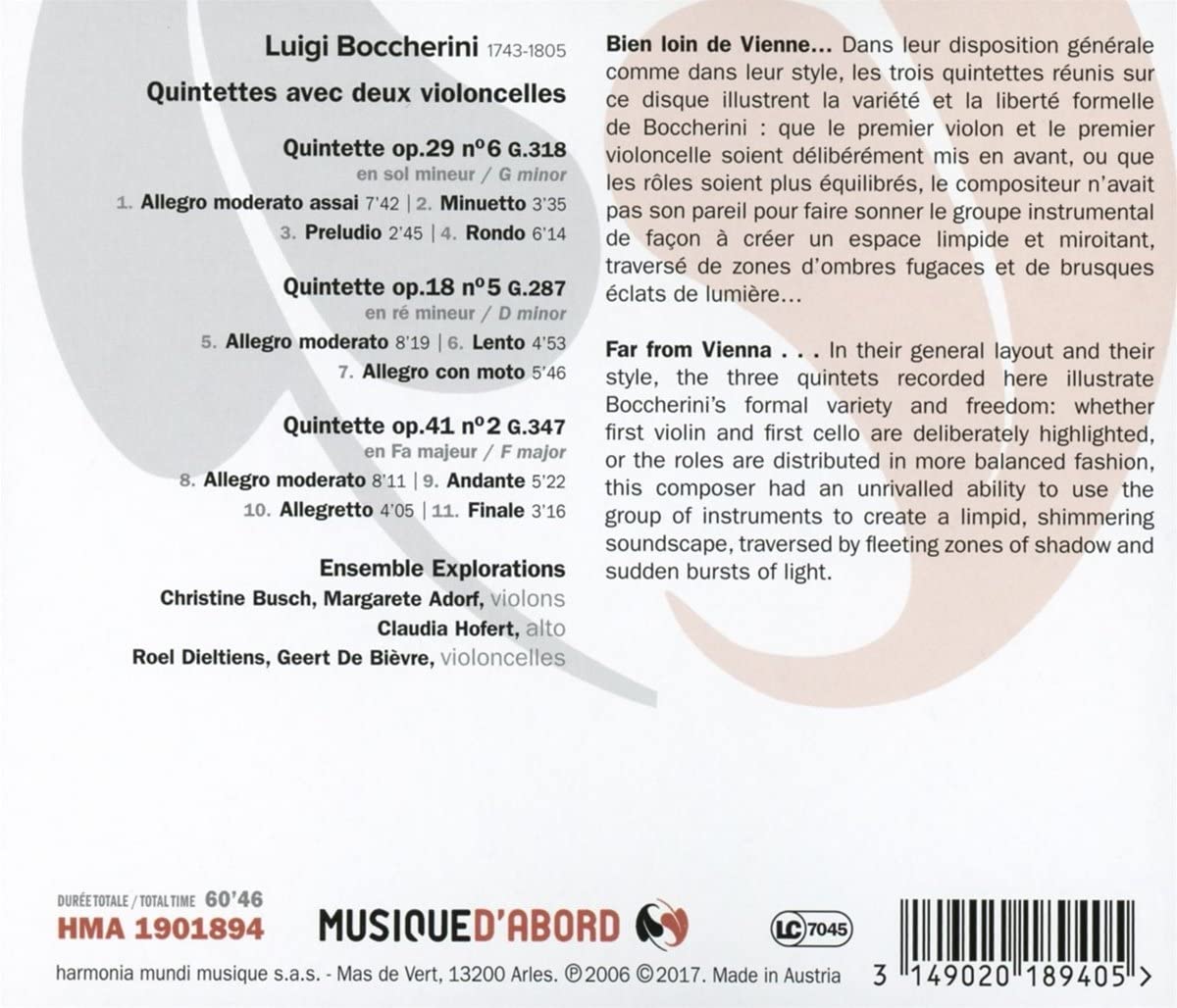 Boccherini: Quintettes avec 2 violoncelles - slide-1