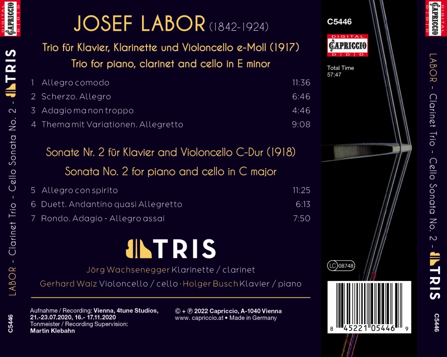 Labor: Clarinet Trio; Cello Sonata No. 2 - slide-1