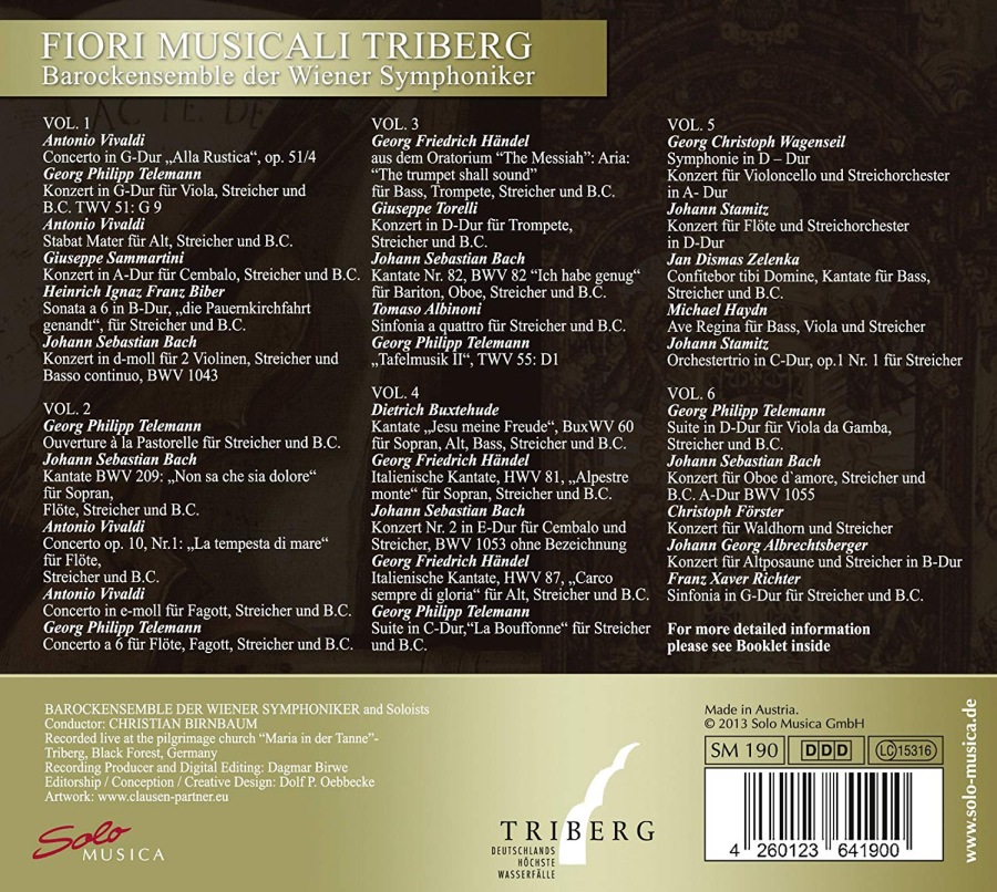 Fiori Musicali Triberg Vol. 1 - Vol. 6: Handel, Bach, Teleman, Vivaldi - slide-1