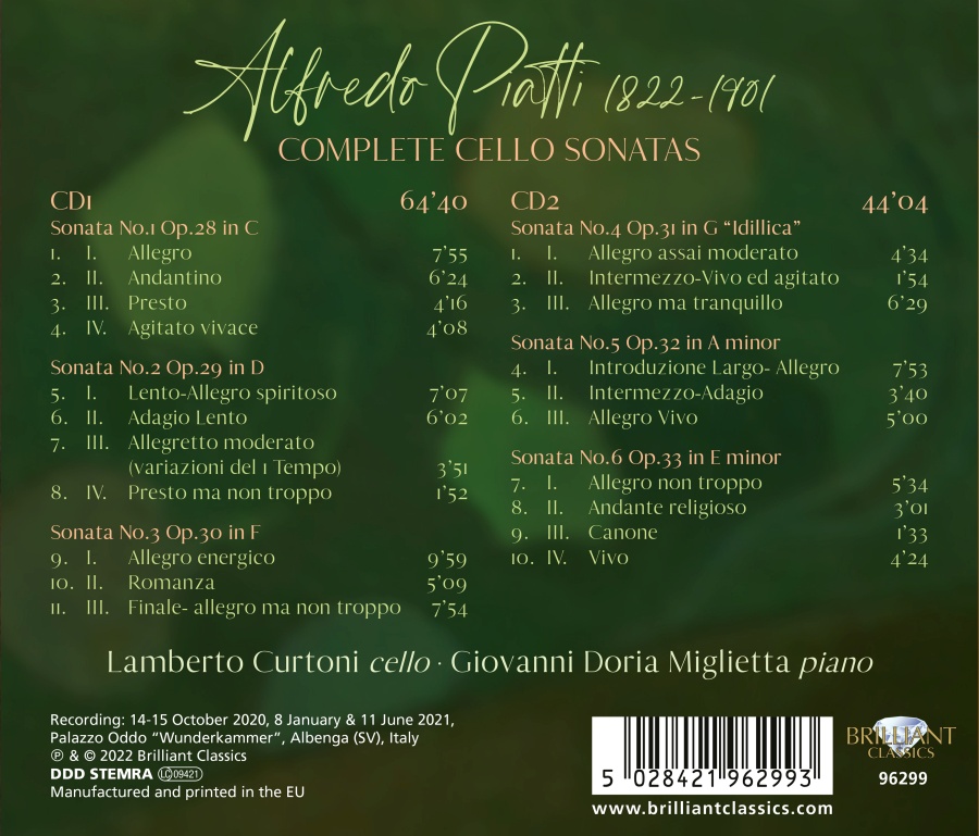 Piatti: Complete Cello Sonatas - slide-1