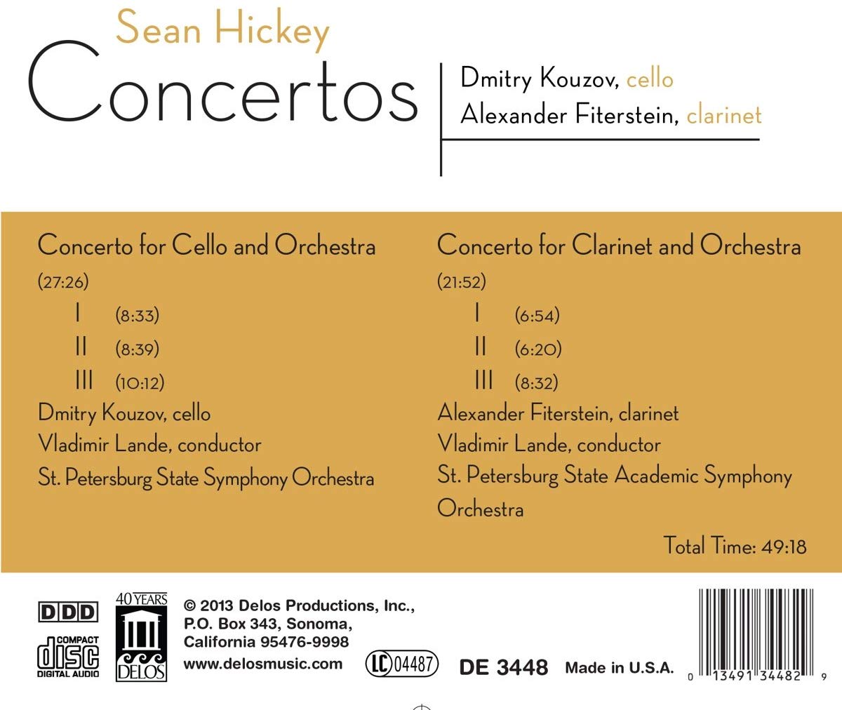 Hickey: Cello and Clarinet Concertos - slide-1