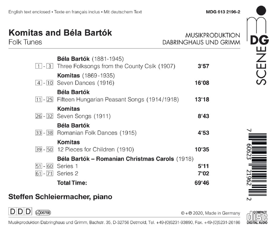 Komitas/Bartók: Folk Tunes - slide-1