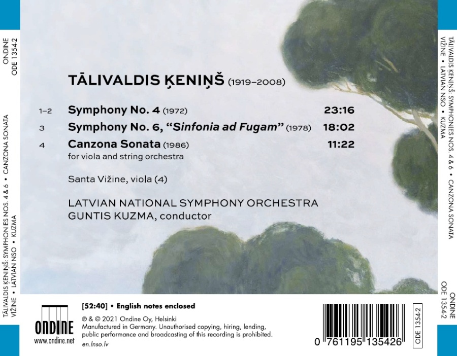 Kenins: Symphonies Nos. 4 & 6; Canzona Sonata - slide-1