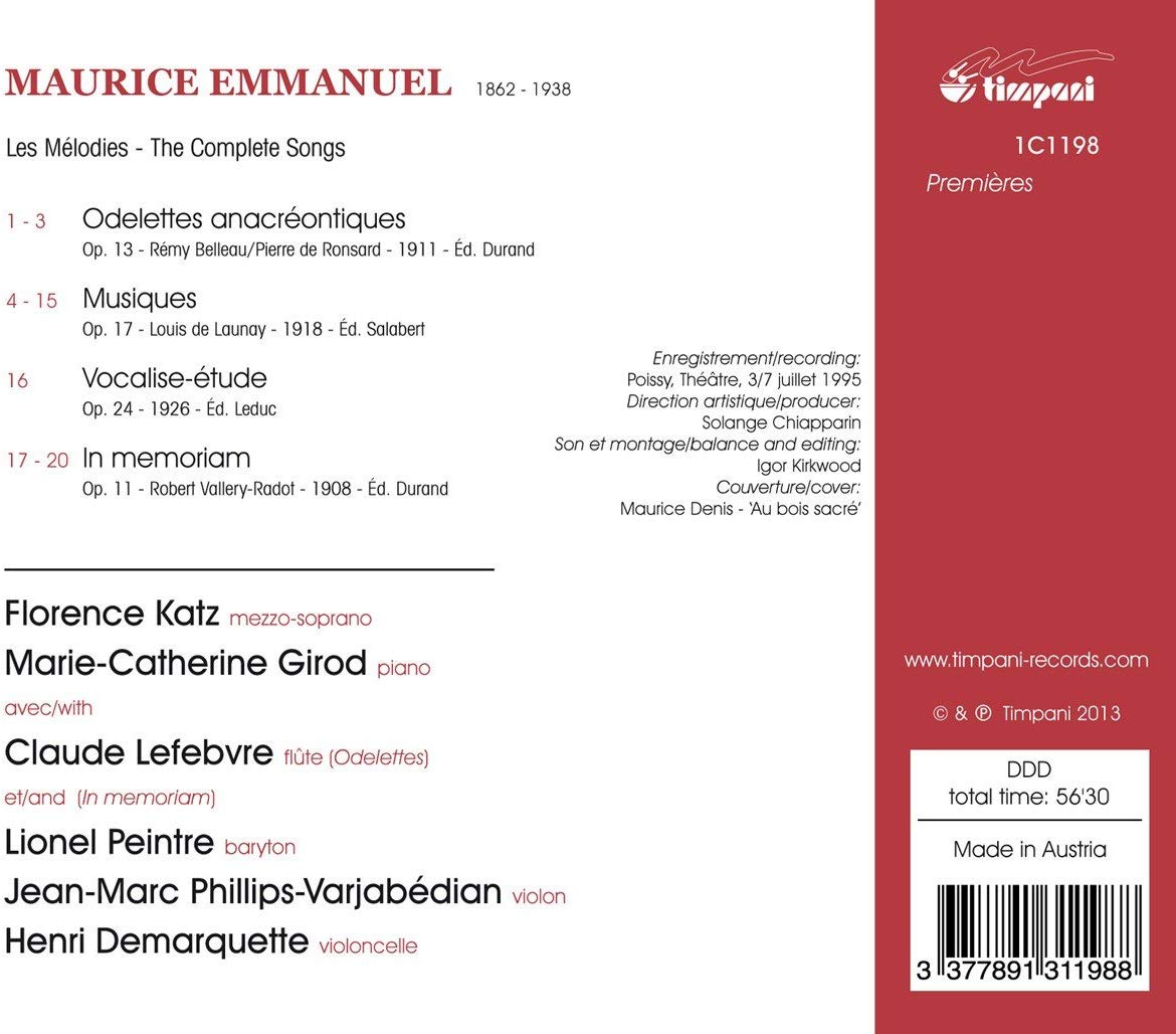 Emmanuel: Les mélodies - slide-1