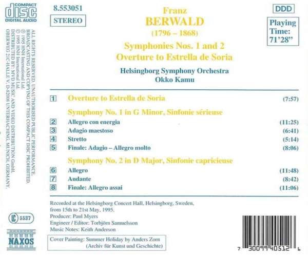 Berwald: Symphonies nos. 1 & 2 - slide-1