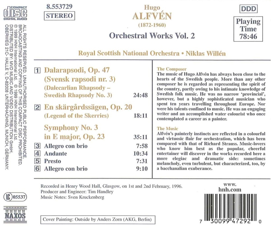 ALFVEN: Symphony No. 3, Legend of the Skerries - slide-1