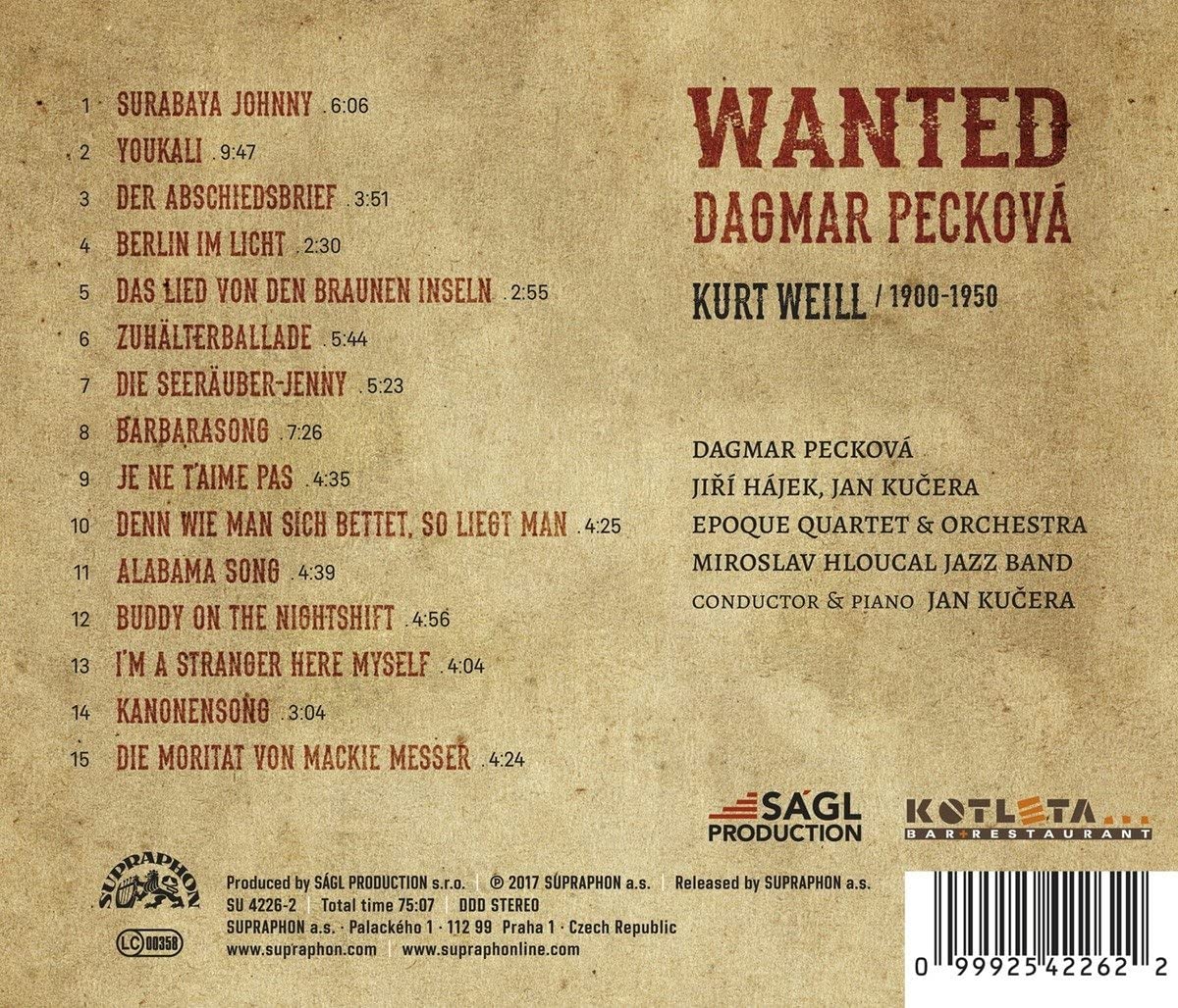 Wanted - Dagmar Pecková sings Kurt Weill - slide-1