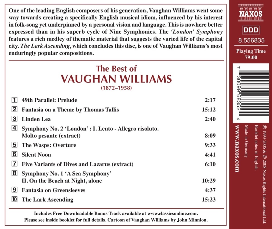 THE BEST OF VAUGHAN WILLIAMS - slide-1