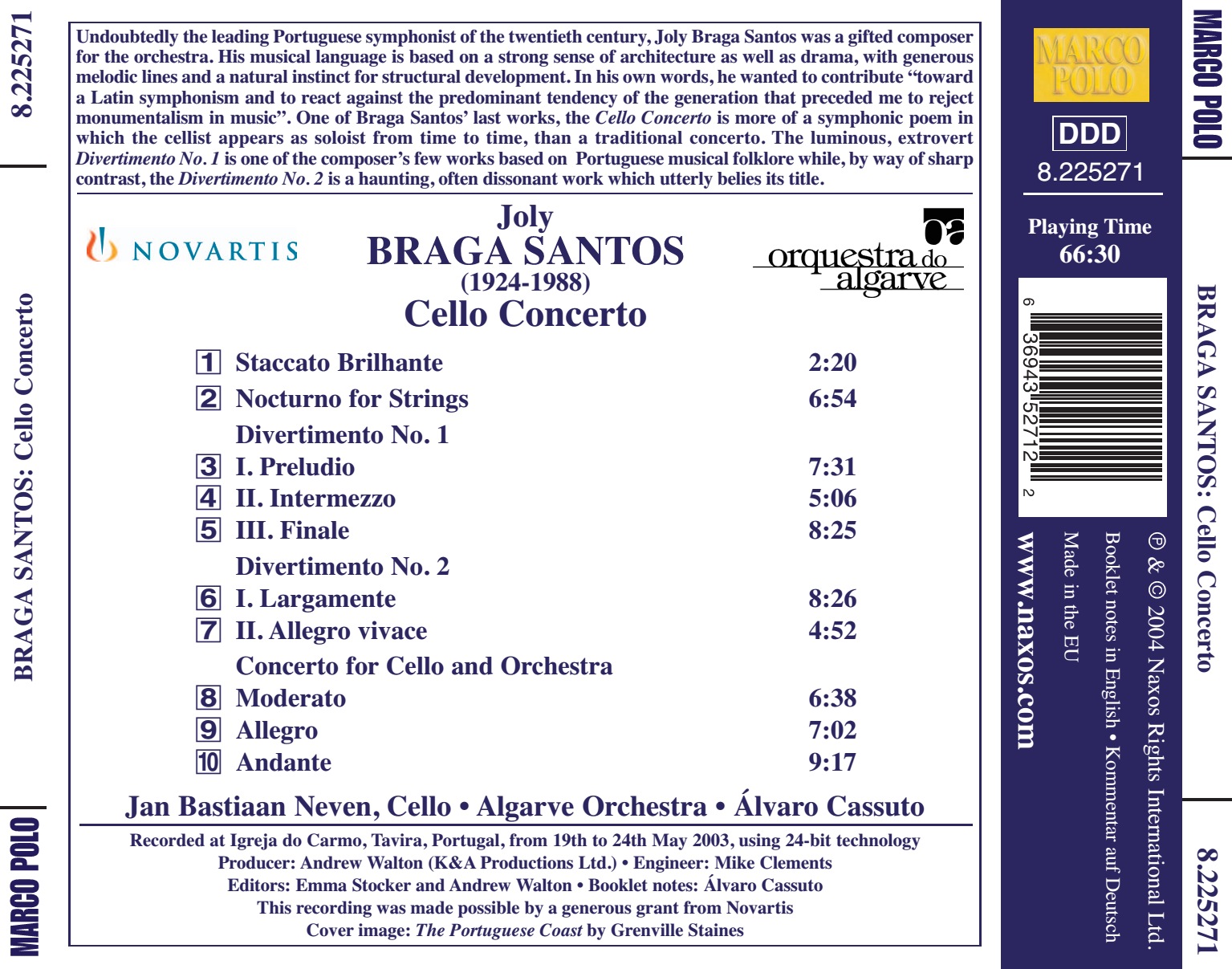 BRAGA SANTOS: Cello concerto, Divertimentos Nos. 1 and 2 - slide-1