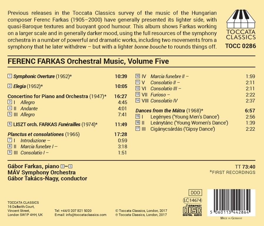 Farkas: Orchestral Music Vol. 5 - slide-1