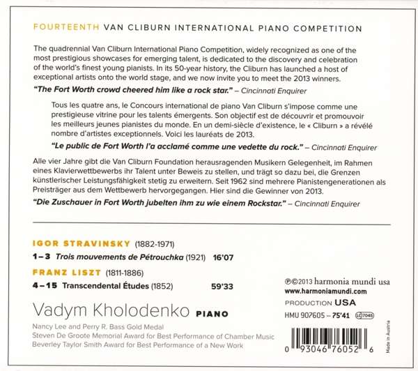14th Van Cliburn International Piano Competition - Stravinsky & Liszt - slide-1