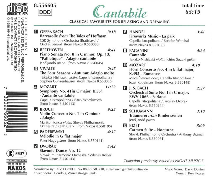 CANTABILE - Classical Favourites for Relaxing and Dreaming - slide-1