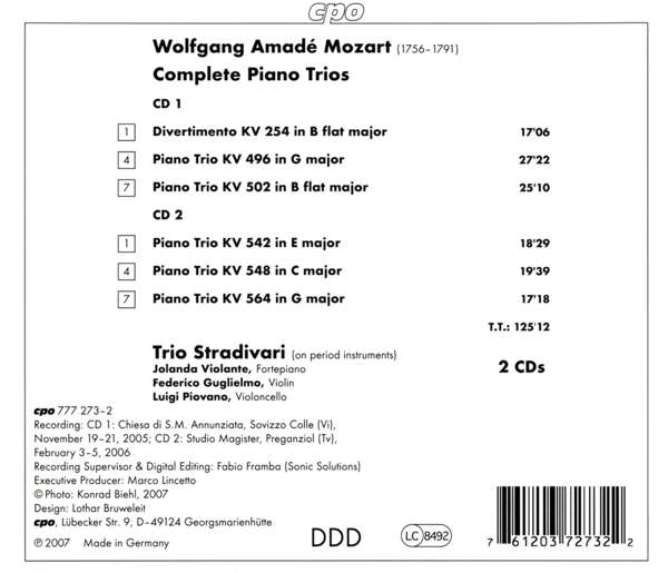 Mozart: Complete Piano Trios - slide-1
