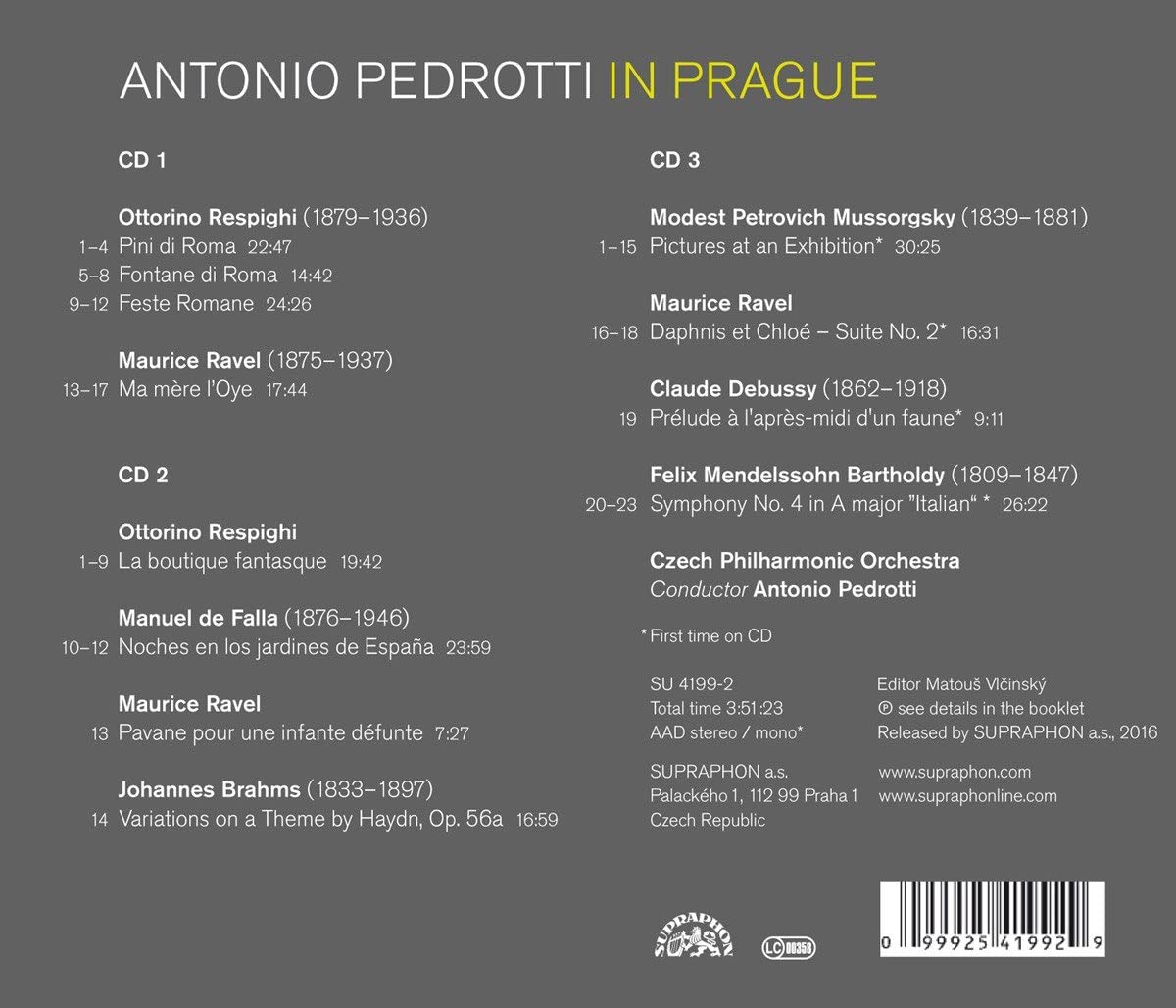 Pedrotti, Antonio in Prague - Respighi; Ravel; Mussorgsky; Debussy; Brahms; de Falla; ... - slide-1