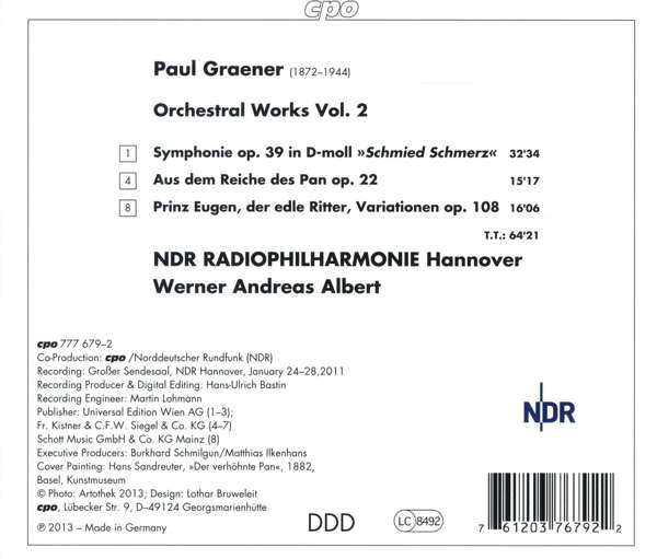 Graener: Orchestral Works Vol. 2 - slide-1