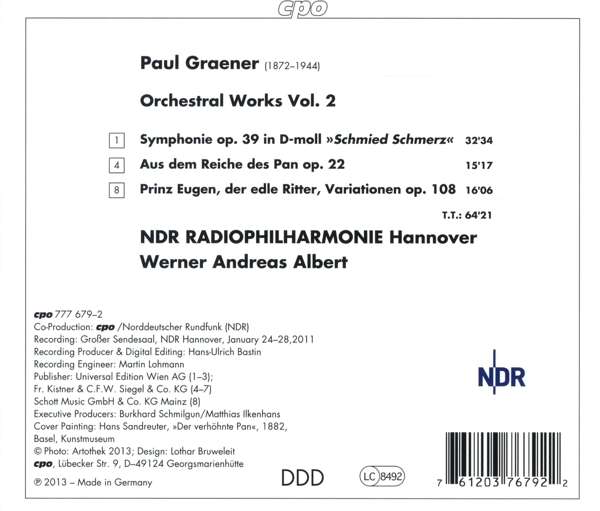 Graener: Orchestral Works Vol. 2 - slide-1
