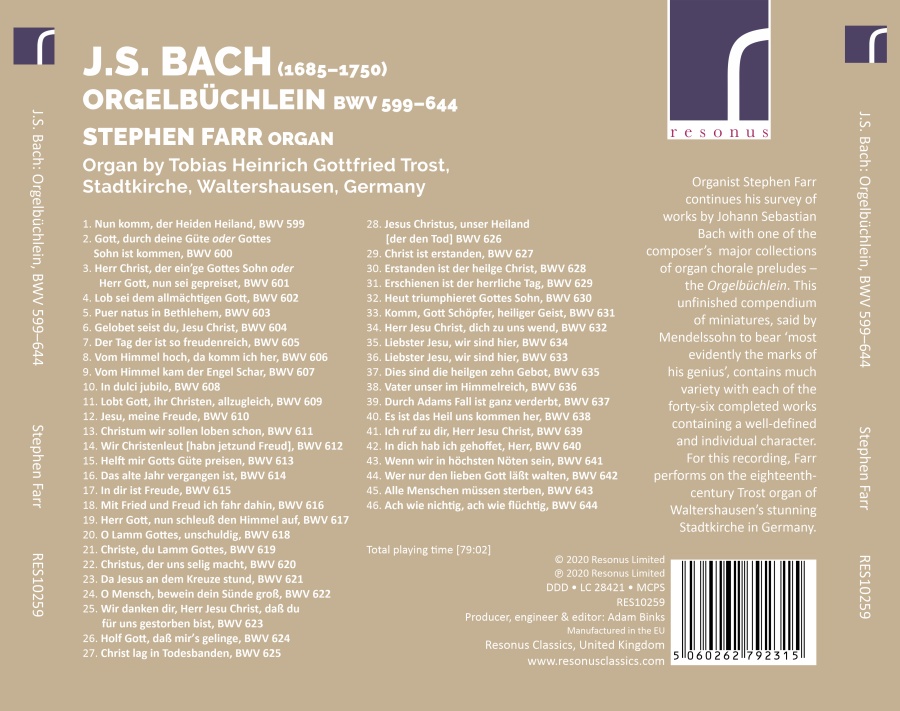 Bach: Orgelbüchlein BWV 599 - 644 - slide-1