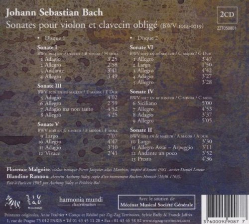Bach: Sonates pour violon et clavecin oblige BWV 1014-1019 - slide-1