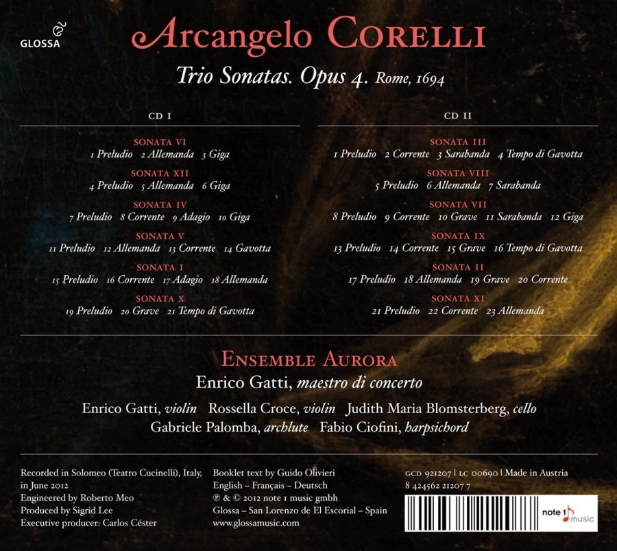 Corelli: Sonate da camera 3 opus 4, Roma 1694 - slide-1