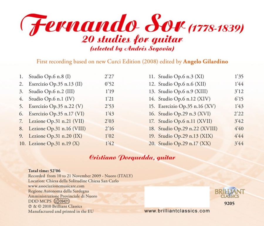 Sor: 20 Studies for Guitar - slide-1