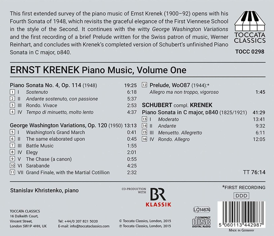 Krenek: Piano Music Vol. 1 - slide-1