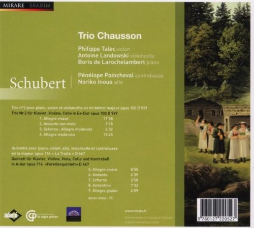 Schubert: Trio no. 2; Quintette "La truite" - slide-1