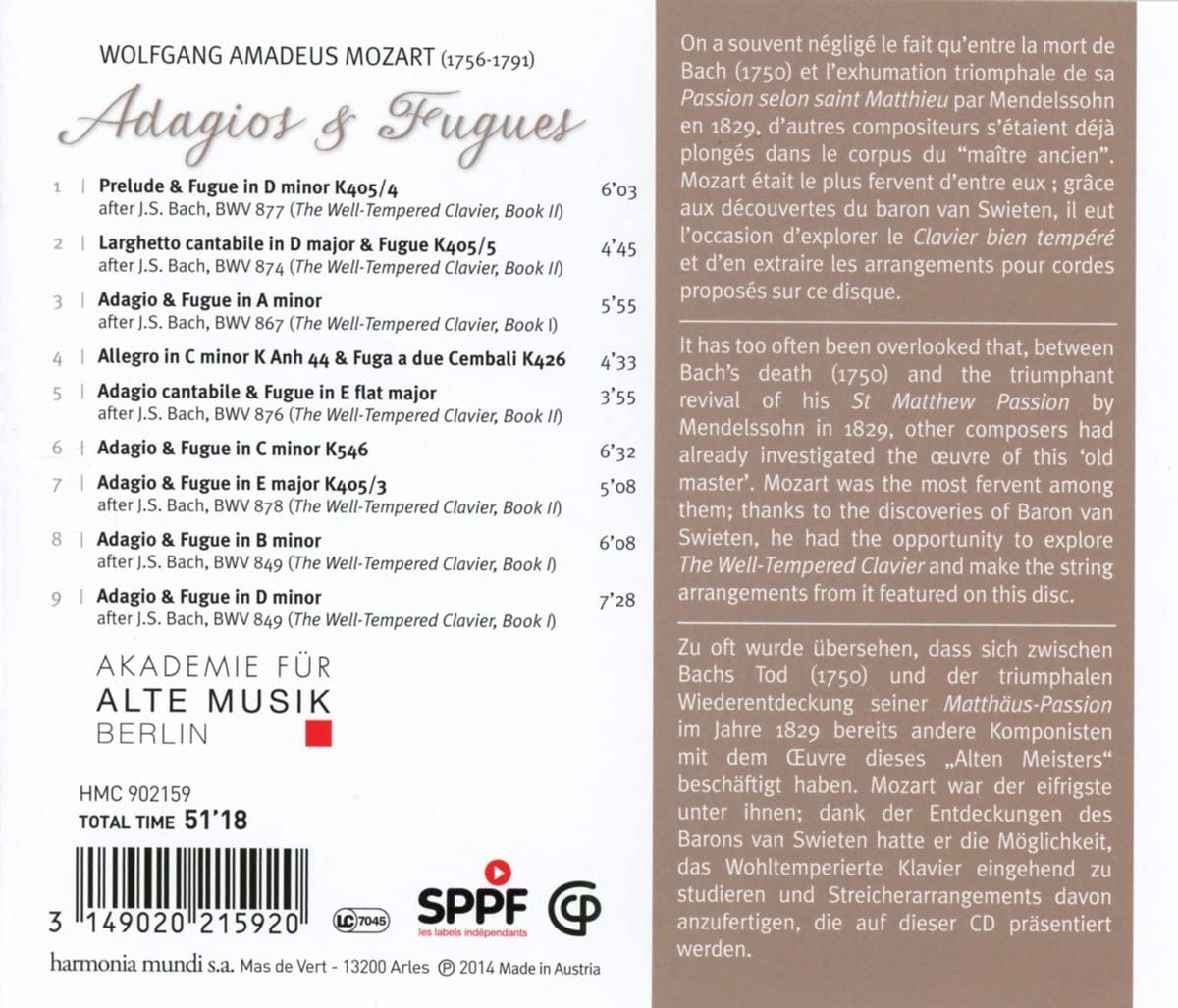 Mozart: Adagios & Fugues - slide-1