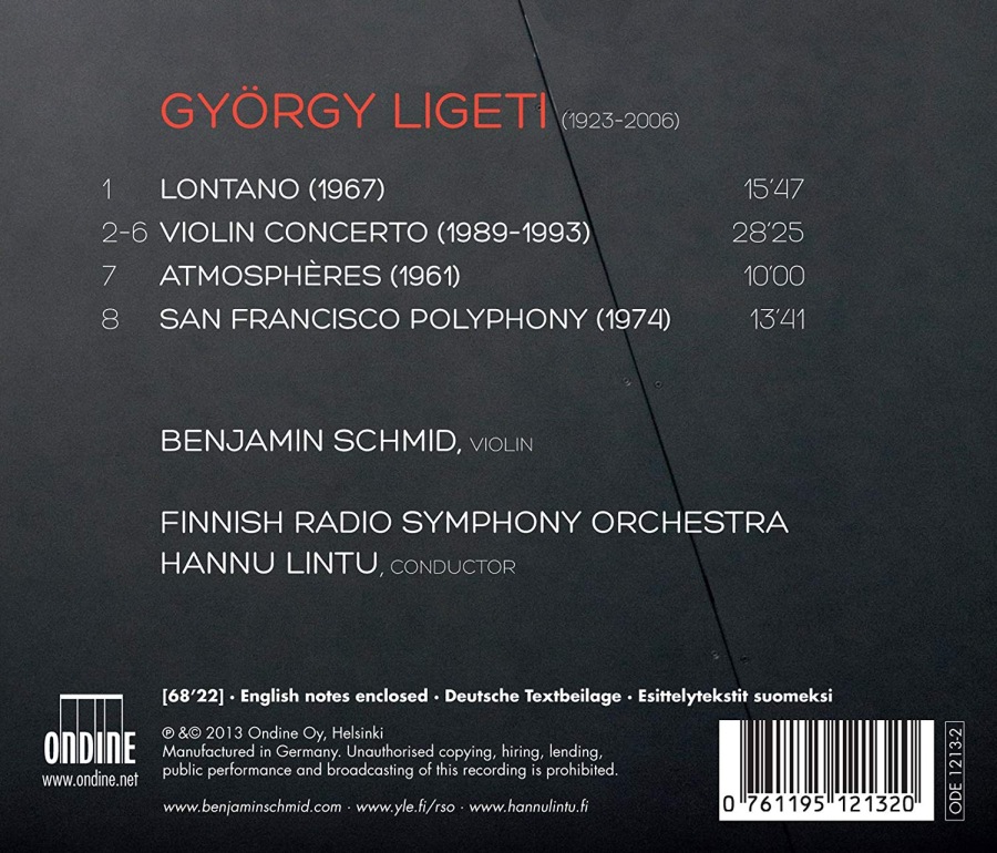 Ligeti: Violin Concerto, Lontano, Atmosphères, San Francisco Polyphony - slide-1