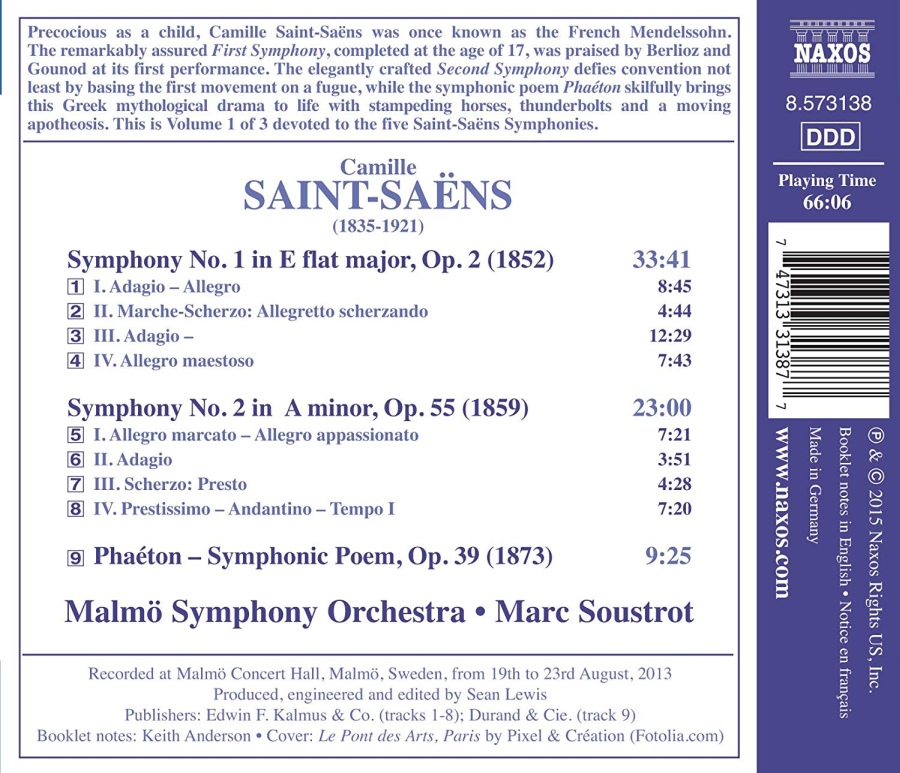 Saint-Saëns: Symphonies Nos. 1 & 2 Phaéton - Symphonic Poem - slide-1