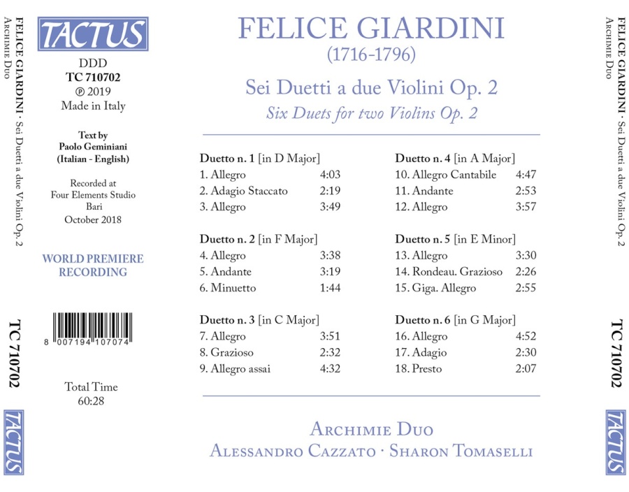 Giardini: Six Duets for two Violins Op. 2 - slide-1