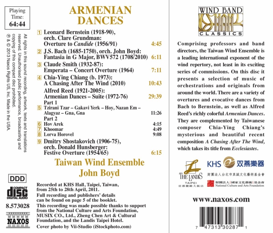 Alfred Reed: Armenian Dances, Bernstein, Bach, Chiang, Shostakovich - slide-1