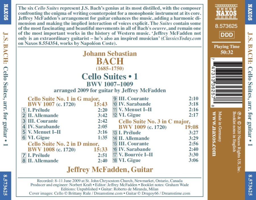 Bach: Cello Suites Vol. 1 arranged for guitar - slide-1