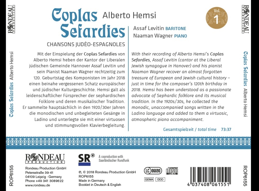 Hemsi: Coplas Sefardies Vol. 1 - Chansons Judéo-Espagnoles - slide-1