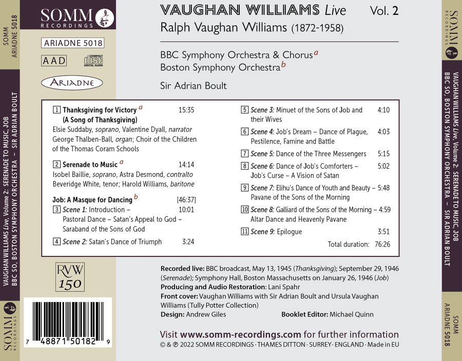 Vaughan Williams Live, Volume 2 - slide-1