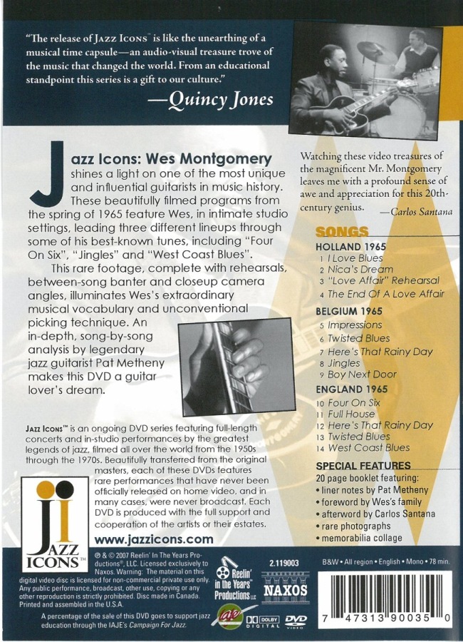 JAZZ ICONS:  WES MONTGOMERY Live in \'65  (Belgium & Holland) - slide-1