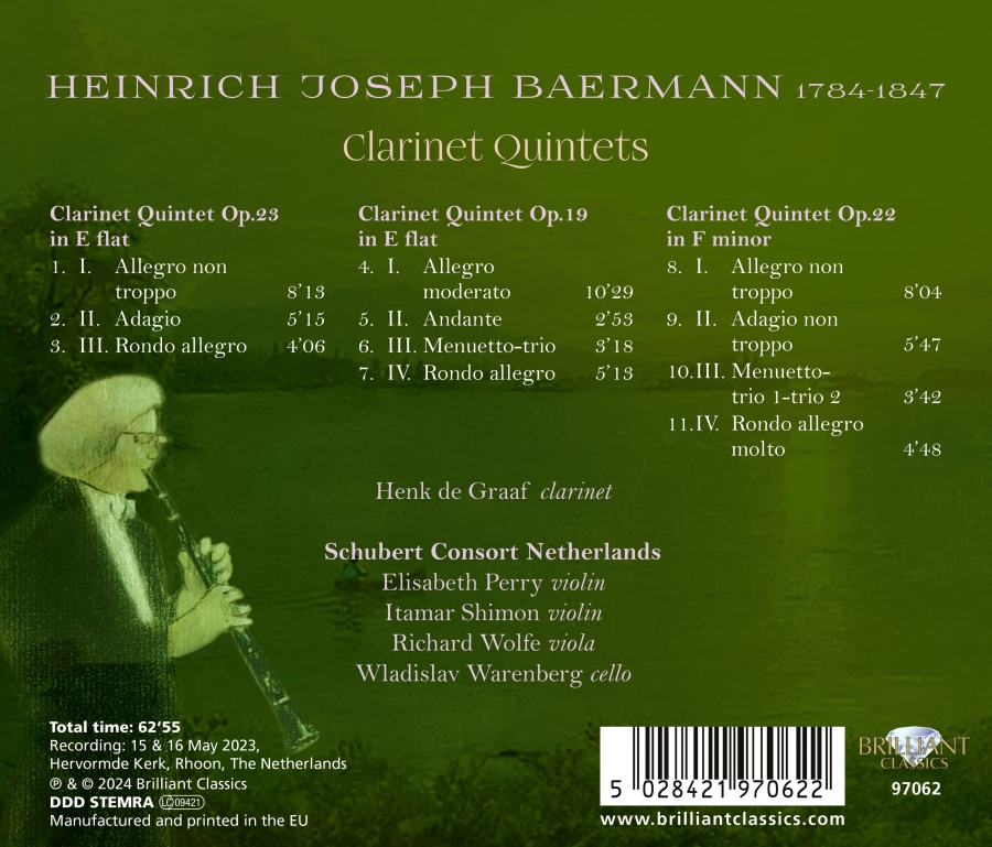 Baermann: Clarinet Quintets - slide-1