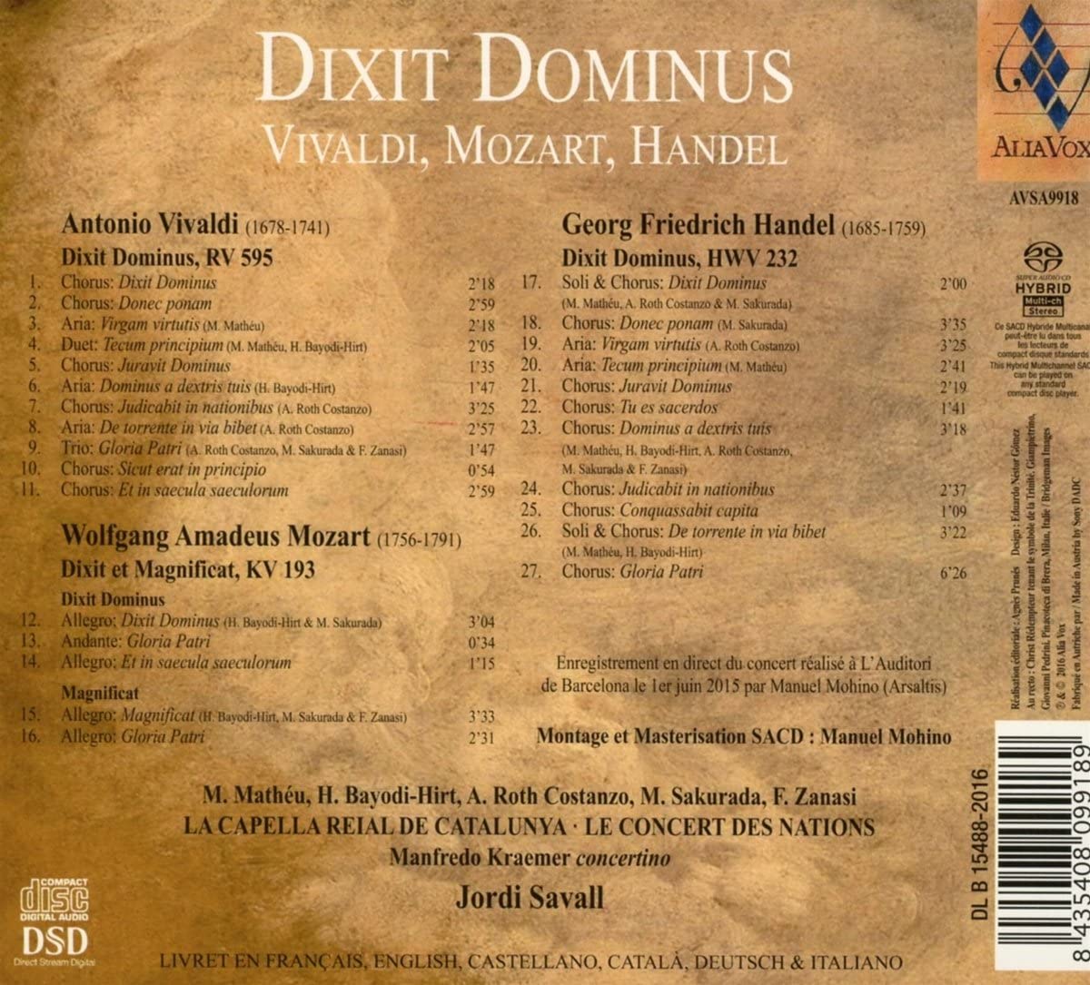 Vivaldi, Mozart, Handel: Dixit Dominus - slide-1