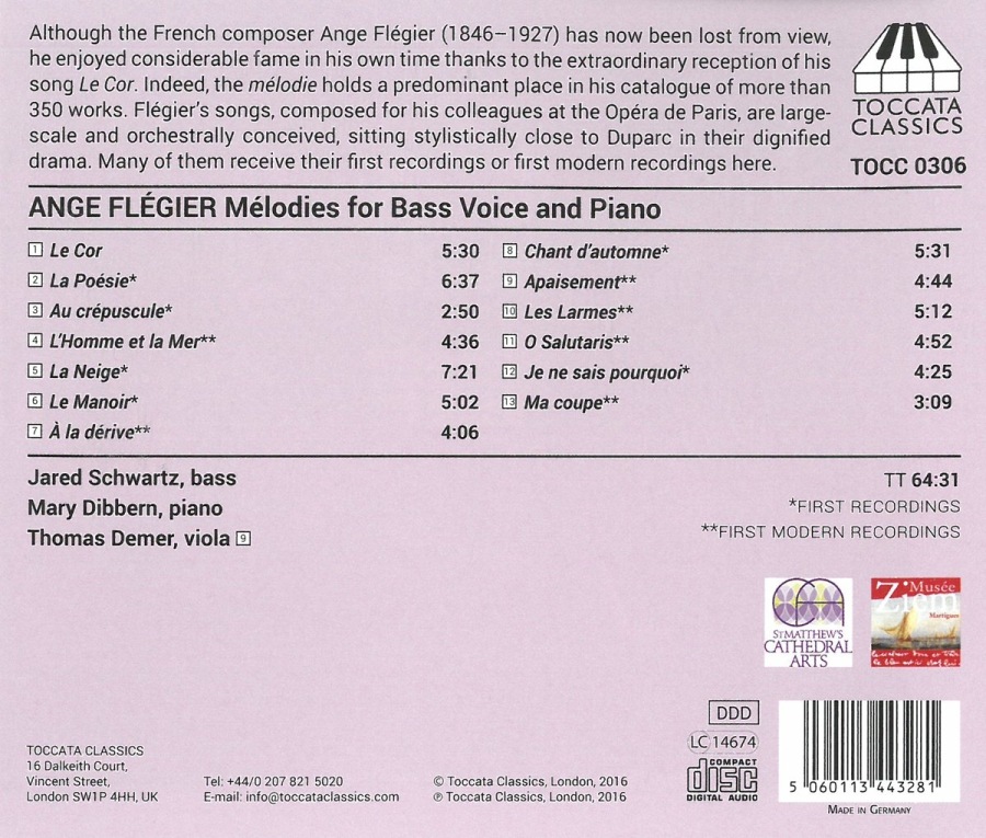 Flégier: Mélodies for Bass Voice and Piano - slide-1