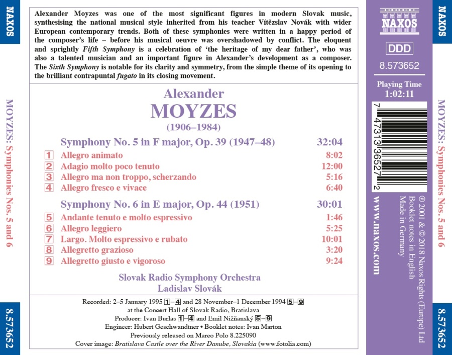 Moyzes: Symphonies Nos. 5 and 6 - slide-1