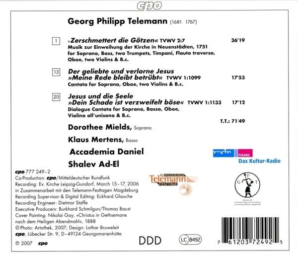 Telemann: Three Cantatas - slide-1