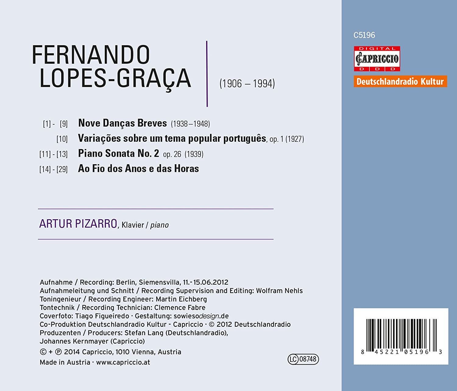 Lopes-Graça: Nove Danças Breves,  Piano Sonata No. 2 - slide-1